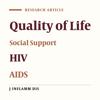 Association between quality of life and social support among women suffering from HIV/AIDS