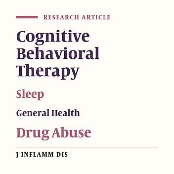 Effectiveness of multi-component cognitive behavioral intervention on quality of sleep and general health in drug abusers