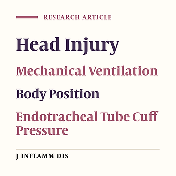 Effect of body change positions on endotracheal tube cuff pressure in patients with head injury treated with mechanical ventilation