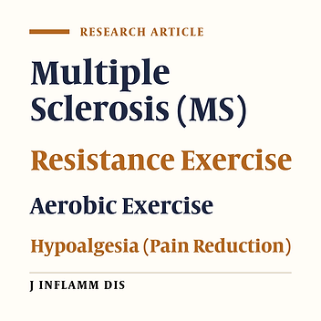 Effect of single bout aerobic and resistance exercise on the pain perception and cardiovascular responses in women with multiple sclerosis