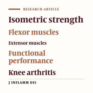 Comparison of the knee muscles isometric strength and functional performance between healthy and knee arthritis men