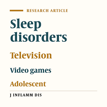 Association of sleep disturbances with TV and satellite watching and video games playing in 14-17 years old high school students of Qazvin