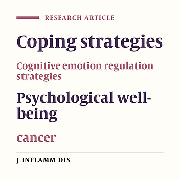 The role of coping strategies and cognitive emotion regulation in well-being of patients with cancer