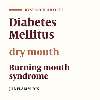 Frequency of burning mouth and subjective xerostomia in patients with diabetes mellitus type 2