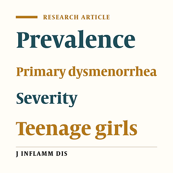 Prevalence of primary dysmenorrhea and some related factors in girls aged 14 to 18 in Qazvin city