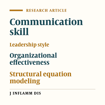 Role of managers’ communication skills and leadership style on organizational effectiveness: Path analysis