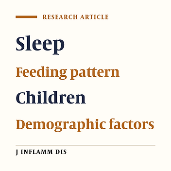 Association of sleep habits with dietary pattern; a schools-based cross-sectional study