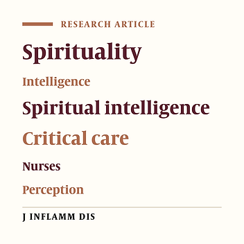The relationship between perceived stress and spiritual intelligence in special care nurses