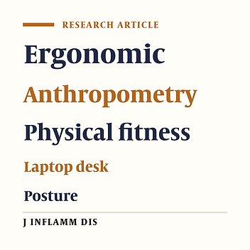 Evaluation the fitness of anthropometric dimensions of students the best-selling laptop desks
