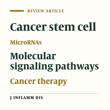 Cover image of the article: Review on the molecular signaling pathways involved in controlling cancer stem cells and treatment