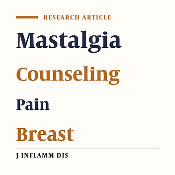 Effect of individual counseling on pain quality in the women with cyclic mastalgia: a clinical trial