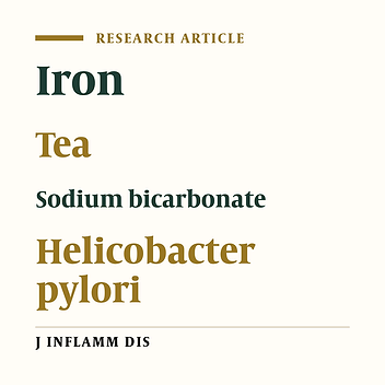 Effect of Helicobacter pylori, black tea and sodium bicarbonate on iron metabolism and MDCK cell survival
