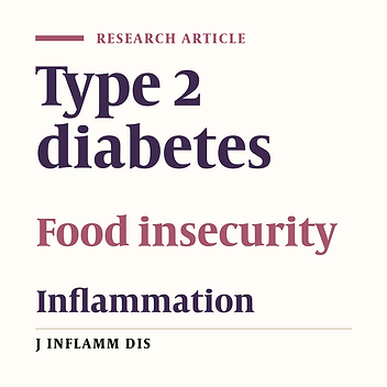 The Relationship Between Food Insecurity, C-Reactive Protein and Some Socio-Economic Variables in Type 2 Diabetes