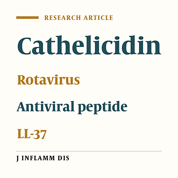 Evaluating the Antiviral Activities of Human Cathelicidin LL-37 Peptide Against Rotavirus in Vitro