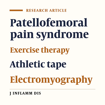 Comparing the Effect of Exercise Therapy With Kinesio Taping on Pain and Electrical Activity of Muscles in Women With Patellofemoral Pain Syndrome