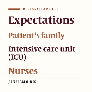 Comparing the Perceptions of Nurses and Patients’ Families About the Expectations of Patients’ Families in Intensive Care Unit