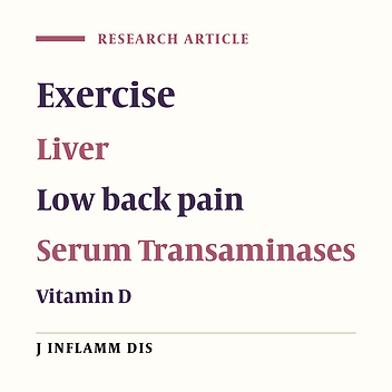 Effect of Core Stability Exercise and Vitamin D Intake on Liver Enzymes Activities in Women With Chronic Low Back Pain
