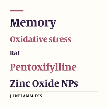 The Effects of Pentoxifylline on Memory in Male Rats Treated with Zinc Oxide NPs