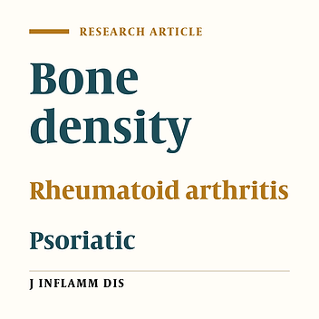 Comparing Bone Mineral Density in Rheumatoid Arthritis and Psoriatic Arthritis