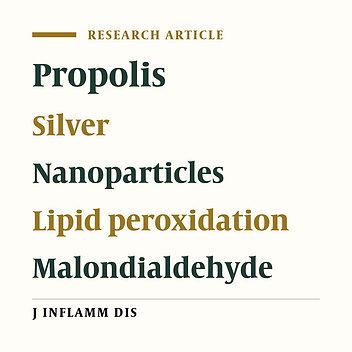 The Effects of Oral Silver Nanoparticles and Propolis on the Level of Lipid Peroxidation in Male Wistar Rats