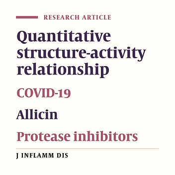 Quantitative Structure-Activity Relationships and Molecular Docking Simulation of Allicin Compounds as Inhibitors of COVID-19 Protease Enzyme