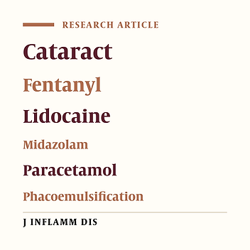 Comparing the Effects of Lidocaine/Paracetamol and Midazolam/Fentanyl as a Premedication on Pain Intensity and Hemodynamic Changes in Patients Undergoing Cataract Surgery With Topical Anesthesia: A Randomized Double-blinded Pilot Study