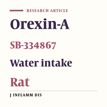 The Role of Orexin-A in Water Intake in Water-deprived Rats