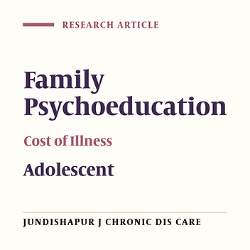 Cover image of the article: The Effect of Family Psychoeducation on Burden of Care in Families with Type I Diabetic Children