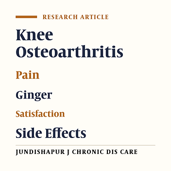 The Effect of Ginger on Pain and Satisfaction of Patients with Knee Osteoarthritis