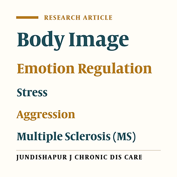 The Relationship of Body Image with Emotion Regulation, Stress, and Aggression and their Comparison Between Males and Females With Multiple Sclerosis