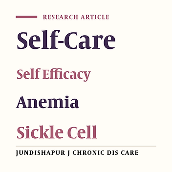 The Effectiveness of Self-Management Programs on Self-Efficacy in Patients With Sickle Cell Disease