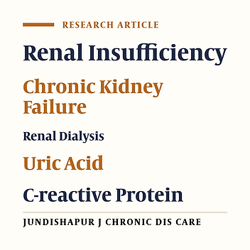 Relation of Serum Uric Acid With C-reactive Protein and Ferritin Levels in Patients Undergoing Hemodialysis