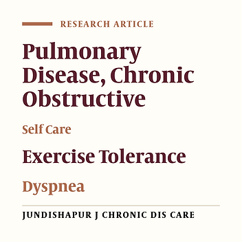 The Effects of Self-Management Program on Exercise Tolerance and Dyspnea in Patients With Chronic Obstructive Pulmonary Disease