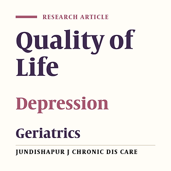 Quality of Life and Spiritual Well-Being in Geriatric Patients With Chronic Depression
