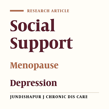 Association Between Perceived Social Support and Depression in Postmenopausal Women