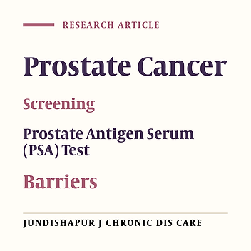 A Survey of Knowledge About and Perceived Barriers to Prostate Cancer Screening Among Medical Staff