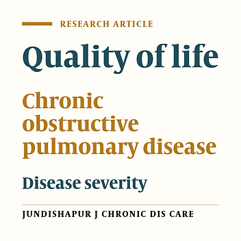 Relationship between Quality of Life and Disease Severity in Patients with Chronic Obstructive Pulmonary Disease