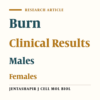 A Comparison of Different Types of Burns Between Males and Females Using Clinical Results of Hospitalized Patients