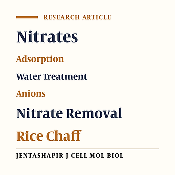 Removal of Nitrate From Aqueous Solution Using Rice Chaff
