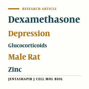 Zinc Chloride Reverse Influence on Dexamethasone Depressant Effects in Adult Male Rats