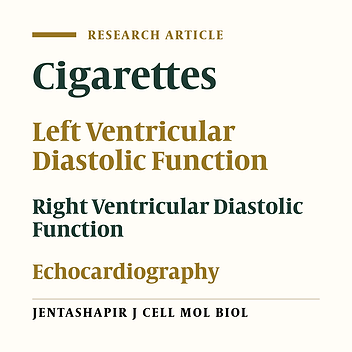 Acute and Chronic Effect of Cigarette on Right and Left Ventricular Diastolic Function