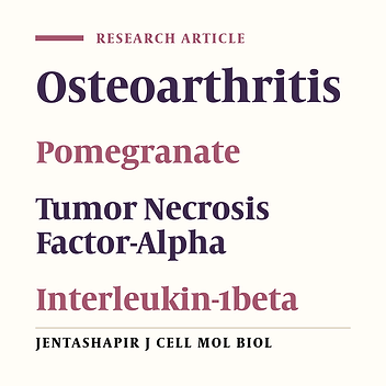 The Effects of Pomegranate Juice on Proinflammatory Cytokines and Physical Function in Patients With Knee Osteoarthritis