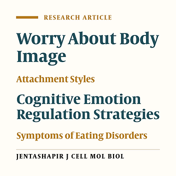The Relationship Between Symptoms of Eating Disorders and Worry About Body Image, Attachment Styles, and Cognitive Emotion Regulation Strategies Among Students of Ahvaz Jundishapur University of Medical Sciences