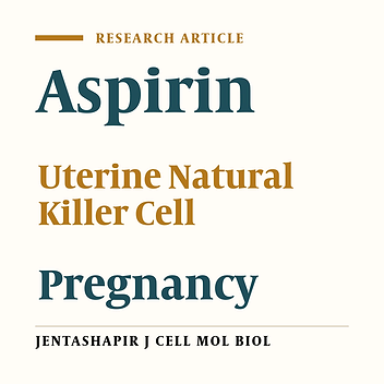 Low-Dose Aspirin and Uterine Natural Killer Cells in Mice at Day Seven of Pregnancy