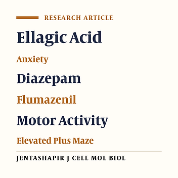 Effect of Ellagic Acid on Animal Behavior in Elevated Plus Maze and Open Field Tests