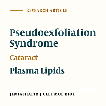 Plasma Lipid Levels in Patients with Cataract, with and without Pseudoexfoliation Syndrome