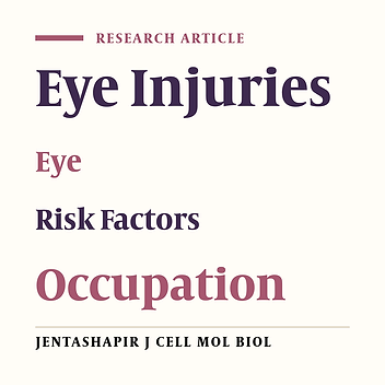 Profile of Eye Injury-Related Risk Factors in an Urban Area, Ahvaz, Iran
