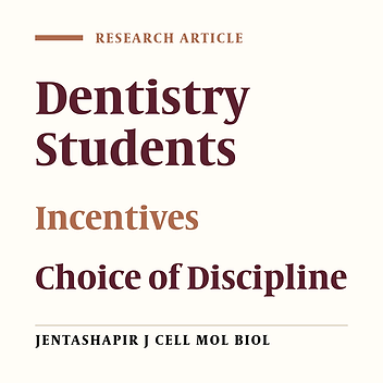 Evaluation of Dental Students’ Motives and Viewpoints on Their Career Choice in Ahvaz