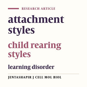 Comparison of attachment styles and child rearing in parenting mothers of normal students and students with learning disabilities