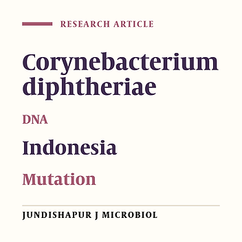 Polymorphisms of dtxR Gene of Corynebacterium diphtheriae Isolated from Diphtheria Outbreak in Indonesia